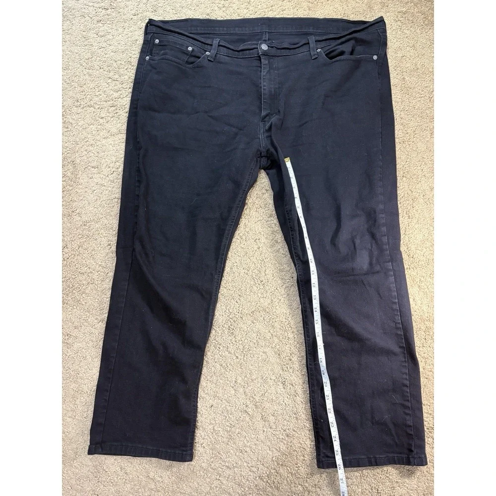 Levis 541 Jeans Men 46x30 Black Straight Leg Mid-Rise Casual